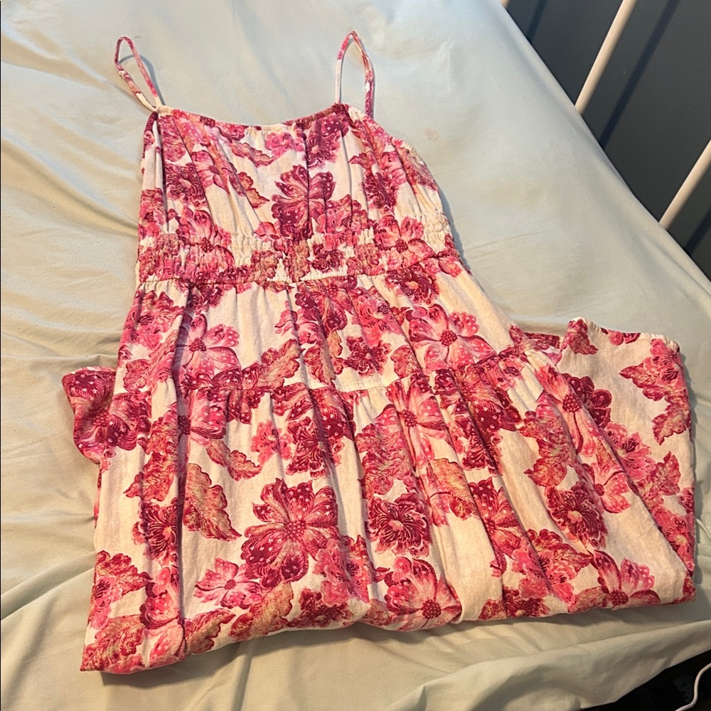Old Navy Pink Floral Maxi Dress